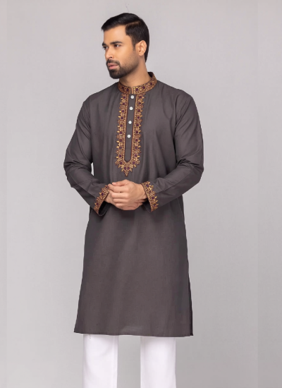 olive-color-ultra-fine-cotton-punjabi